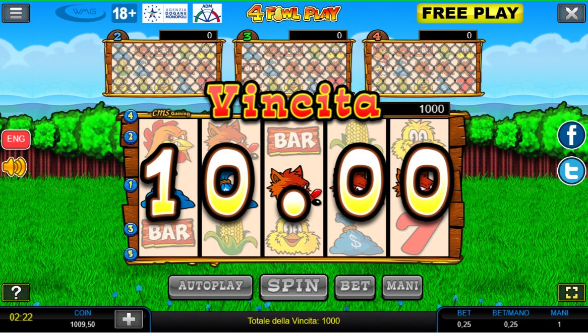 4 Fowl Play Griglia di gioco